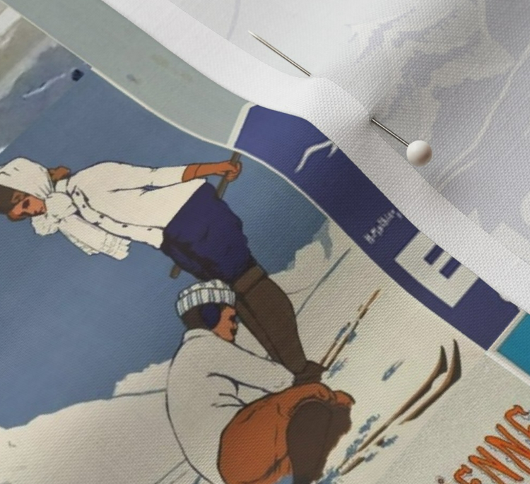 Fabric Collection: Vintage Posters Collages