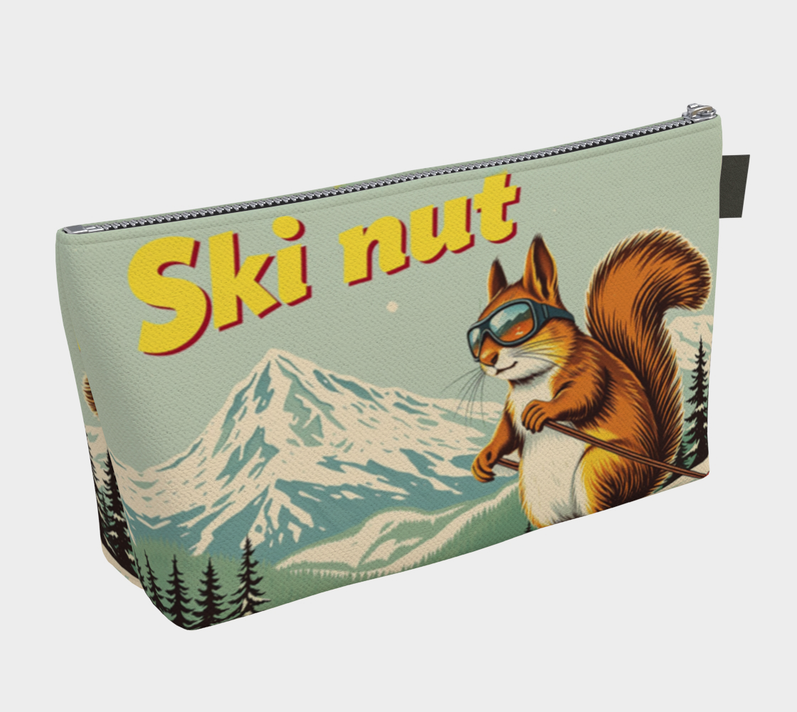 Toiletry kit bag in Ski Nut durable and lined with a pocket, made in Canada