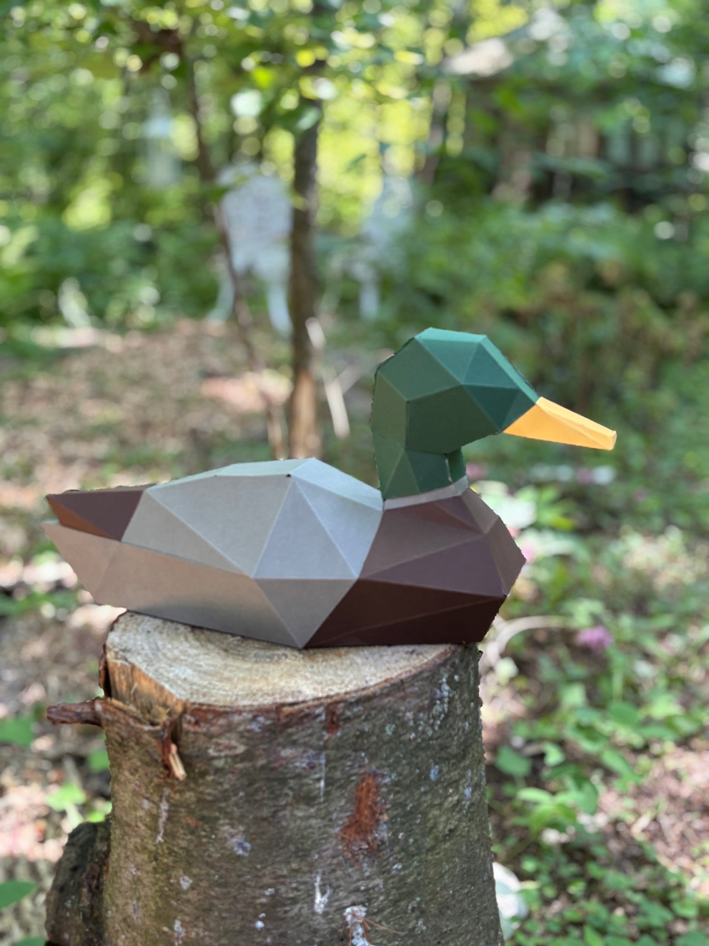 Canard 3D LUX en papier, kit d'origami, activité de bricolage en papier 3D