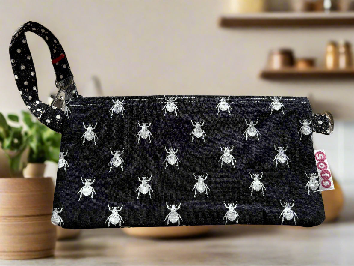 Wristlet, little pouch bag in bug's life made in Quebec Canada