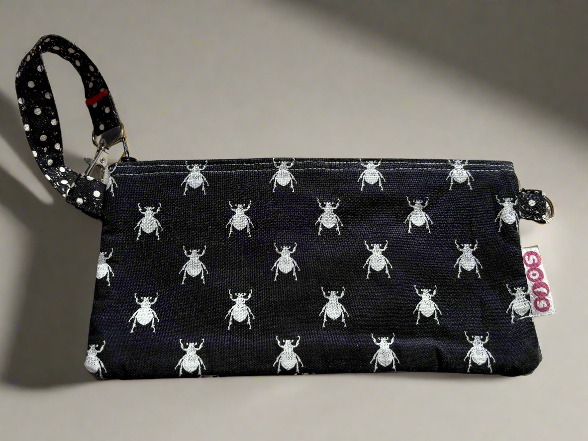 Wristlet, little pouch bag in bug's life made in Quebec Canada