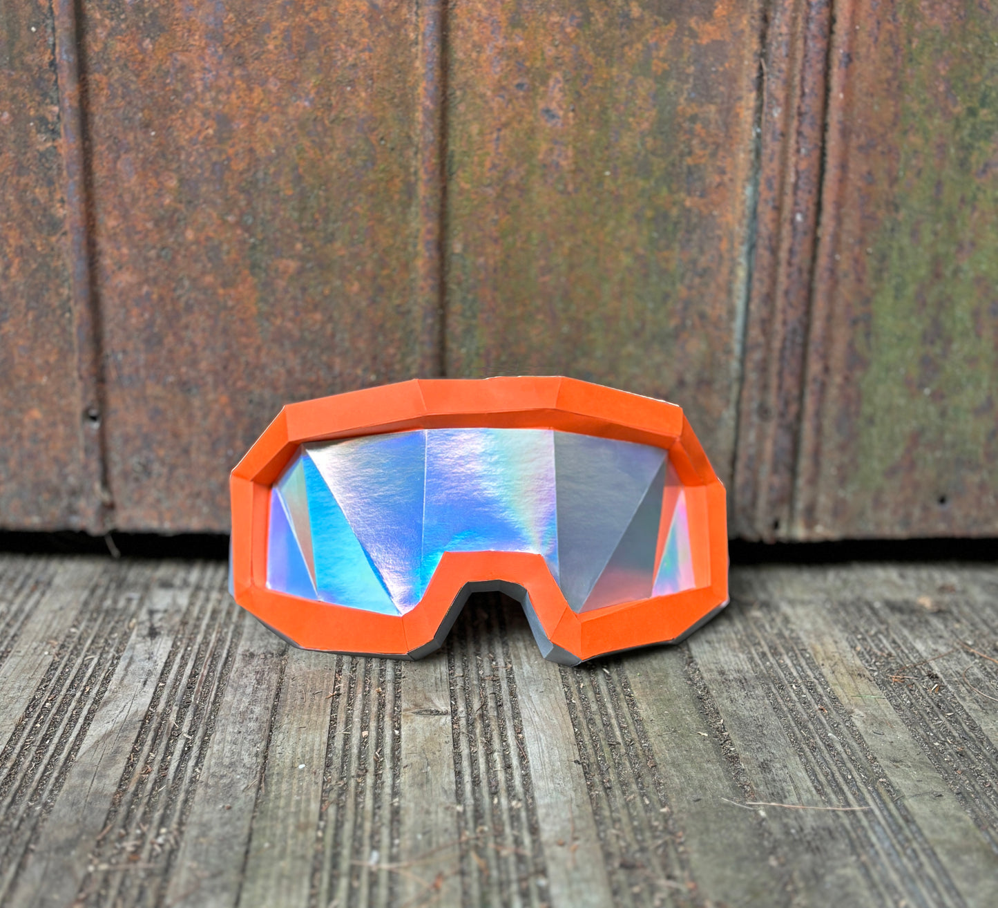 Free Ski Goggles 3D origami DIY PDF digital downloadable pattern by Sofs