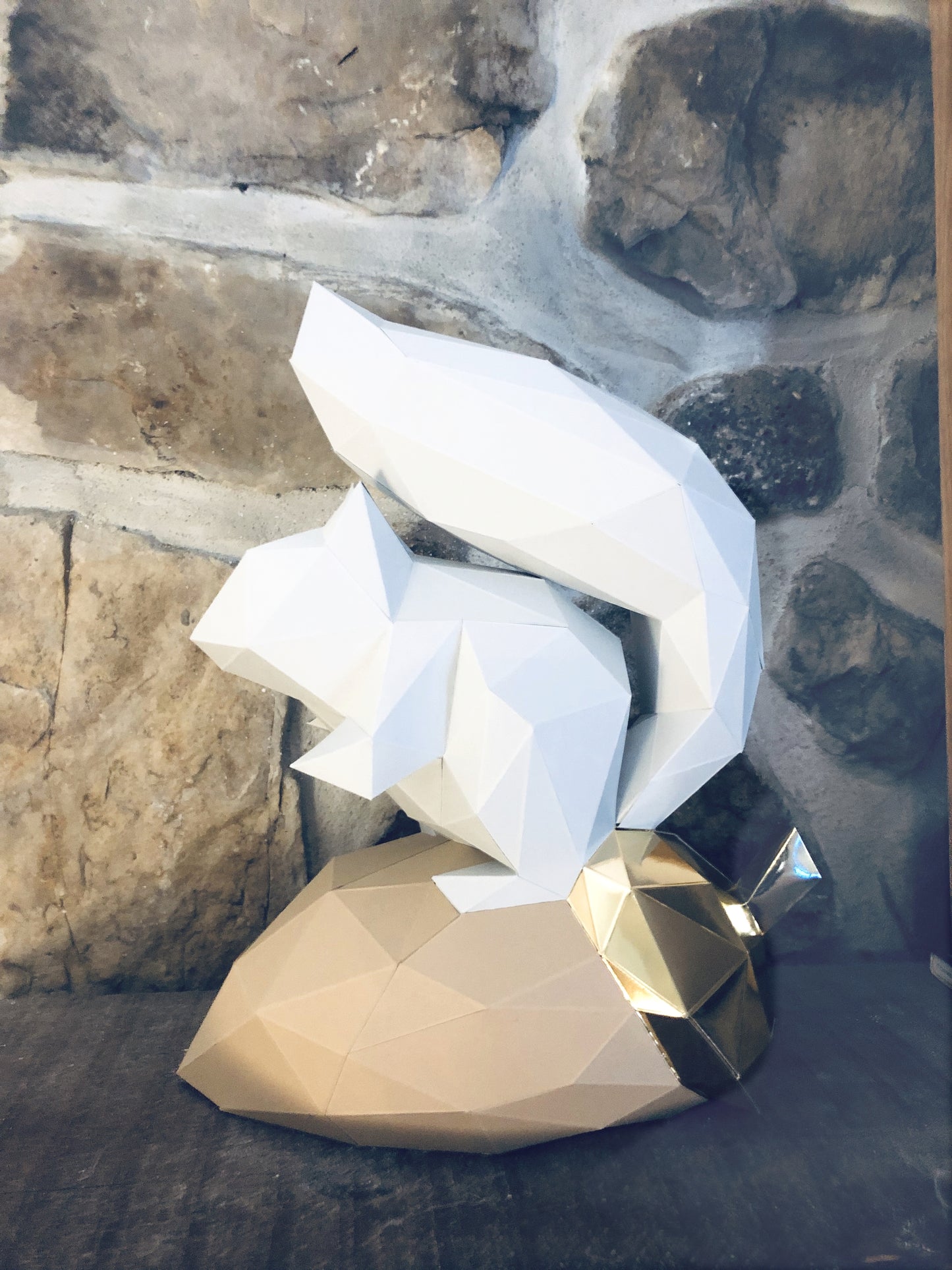 DIY Squirrel 3D LUX Paper model Origami Kit, 3D Papercraft activity