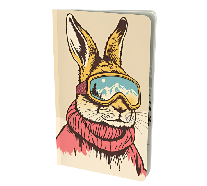 Carnet de notes Ski Bunny pour noter vos aventures de ski ou l'utiliser comme album photo