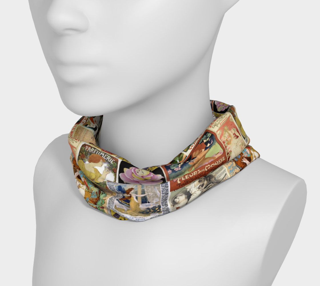 Bandeau ou foulard en collage d'art vintage parfumé entièrement fabriqué au Canada, cadeau parfait pour tous