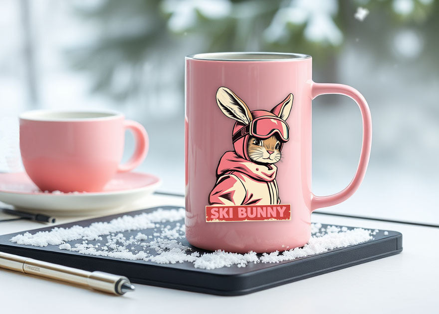 Sticker Ski Bunny for Ski lovers perfect for journaling or decorations
