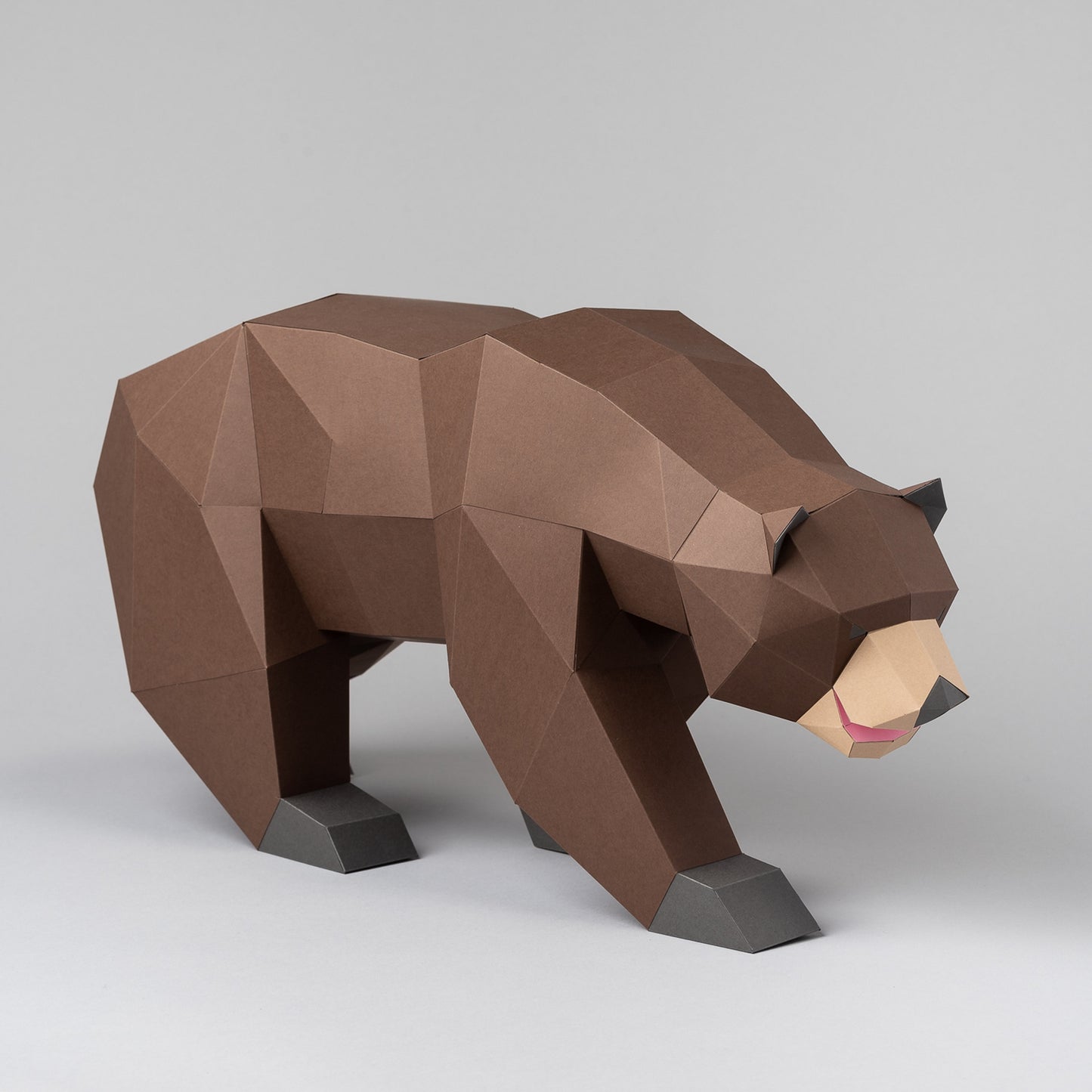 DIY Brown Grizzly Bear 3D Origami paper model Kit