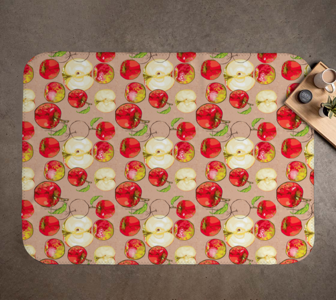 Couverture Automne Pomme amour fabriquée à Montréal avec un tissu minky épais doux et résistant au boulochage