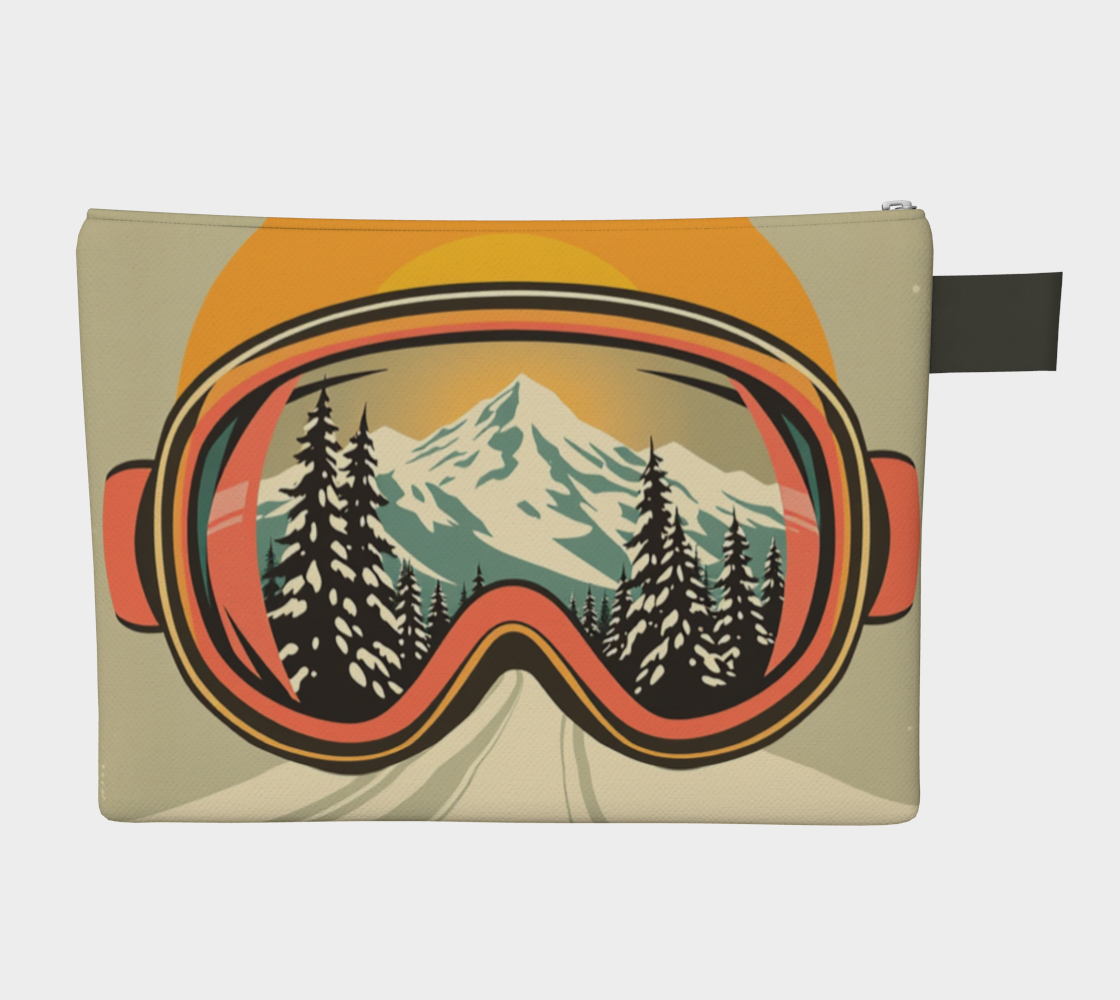 Wristlet carry-all Ski Art Sunny Ski goggles made in montreal Canada