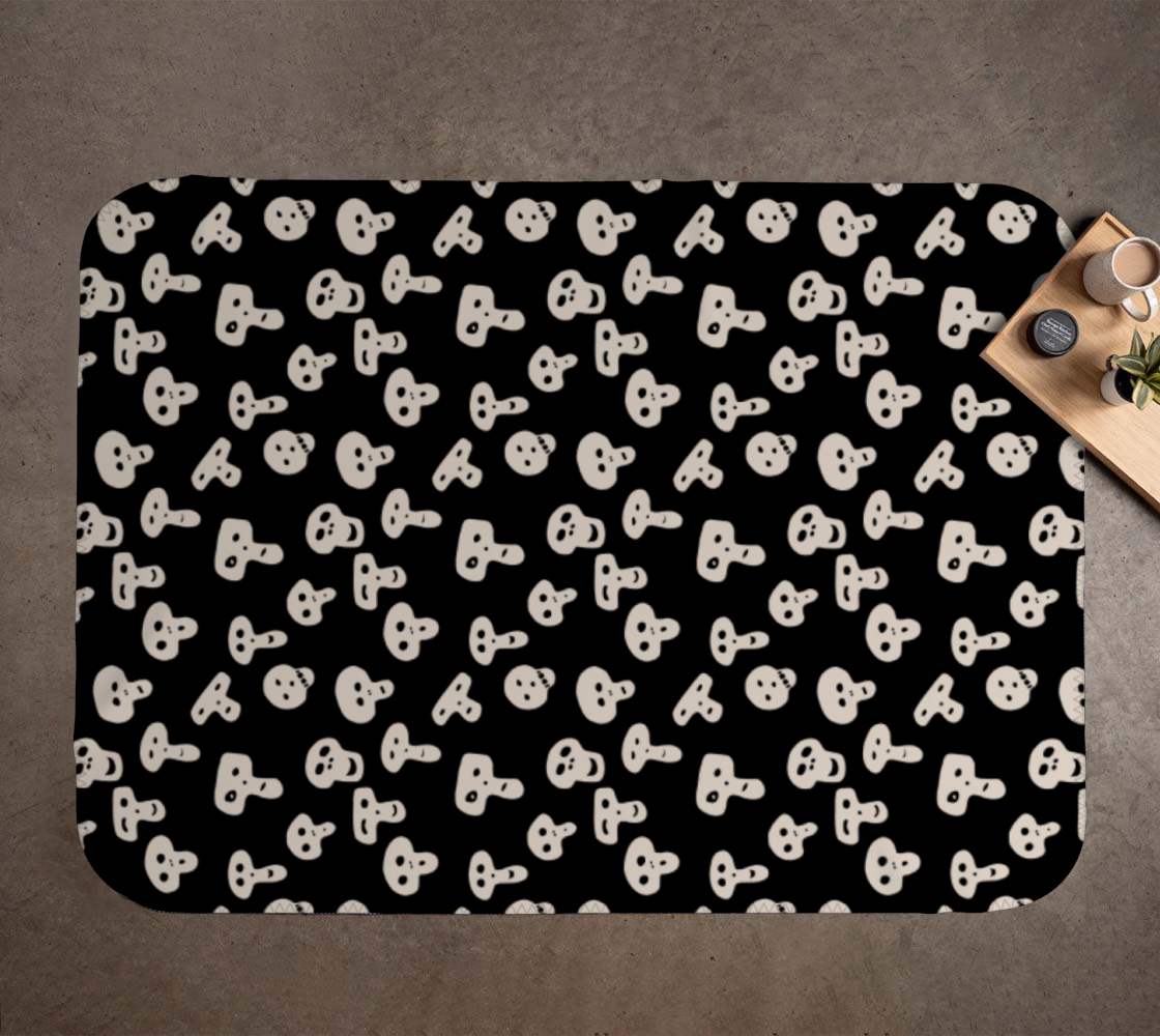 Couverture en tête de mort mignons fabriquée à Montréal avec un tissu doux et épais, plus résistant au boulochage