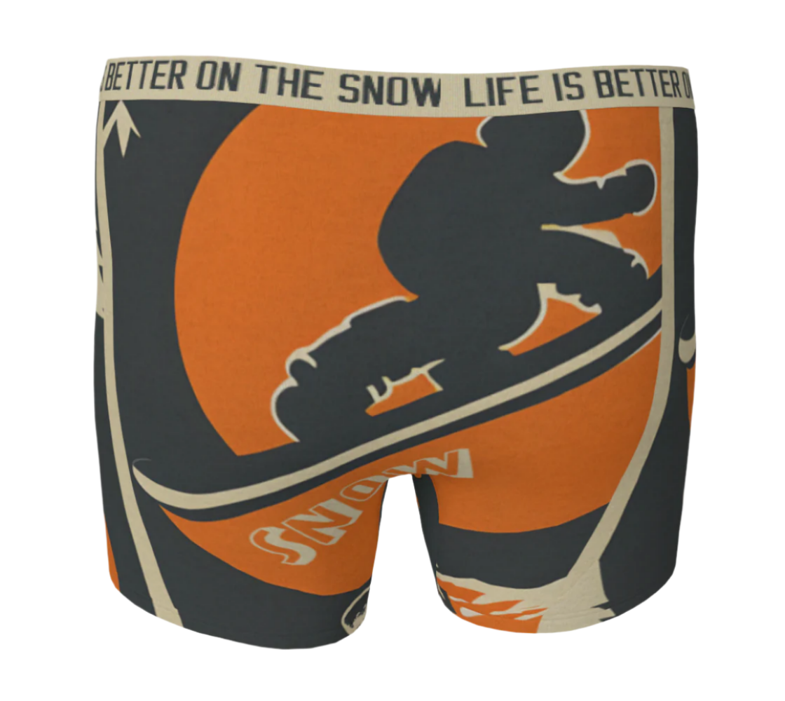 Boxers in life is better on the snow soft and stylish made in Montreal Canada