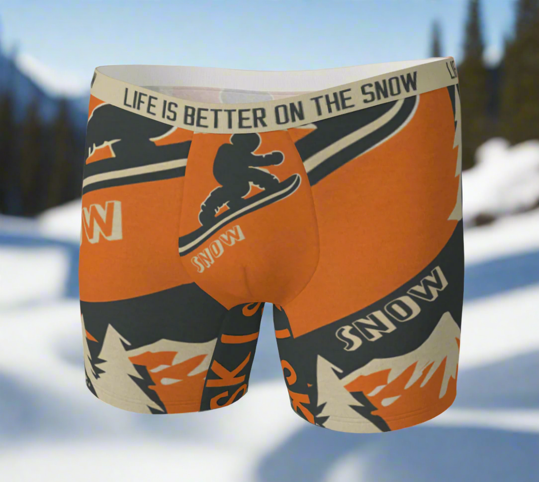 Boxers in life is better on the snow soft and stylish made in Montreal Canada