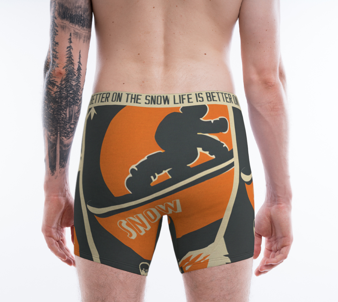 Boxers in life is better on the snow soft and stylish made in Montreal Canada