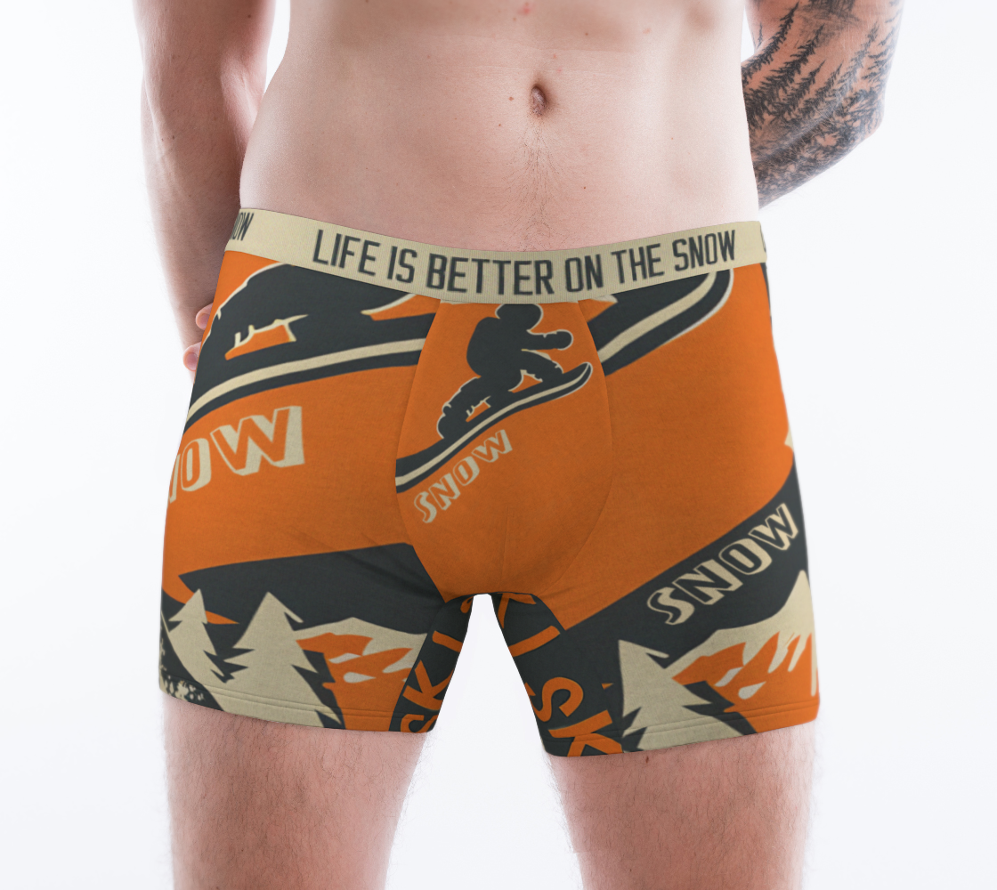 Boxers in life is better on the snow soft and stylish made in Montreal Canada