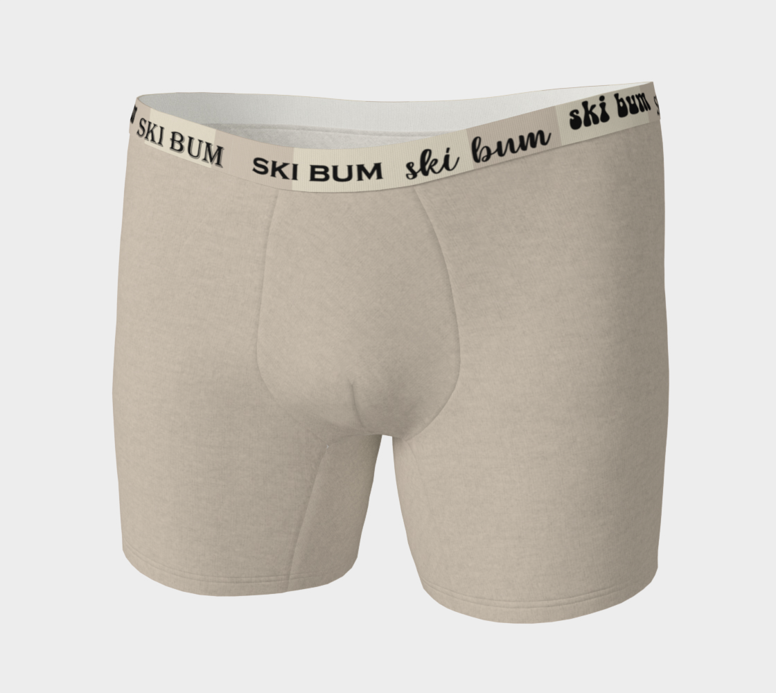 Boxers in classic Ski Bum Boxers for pjs or fun Ski Lover gift