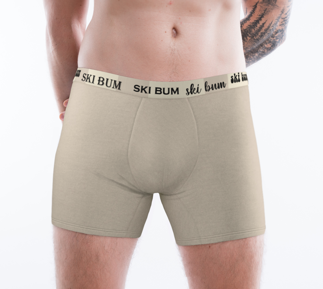 Boxers in classic Ski Bum Boxers for pjs or fun Ski Lover gift