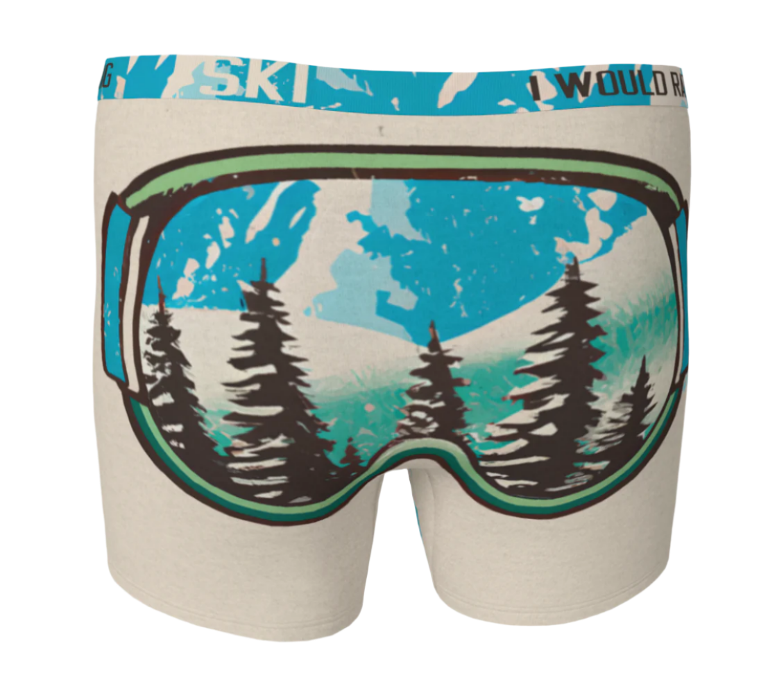 Boxers Unisex in rather be Skiing wild Boxers for pjs or fun Ski Lover gift