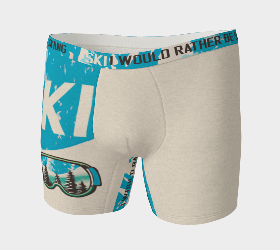Boxers Unisex in rather be Skiing wild Boxers for pjs or fun Ski Lover gift