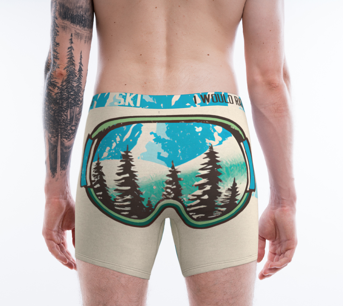 Boxers Unisex in rather be Skiing wild Boxers for pjs or fun Ski Lover gift