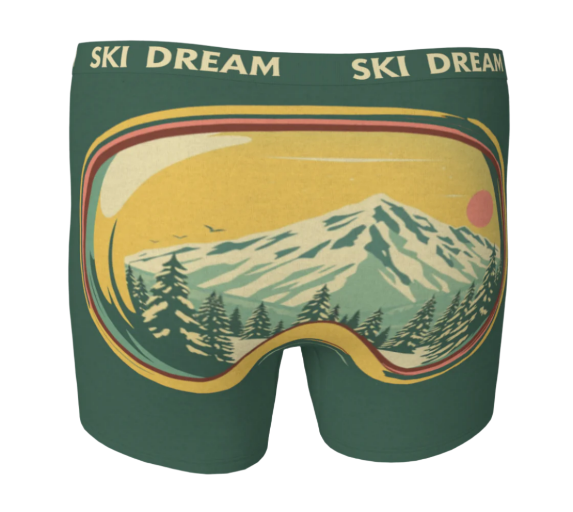 Boxers Unisexe en Ski Dream Boxers pour pyjama ou cadeau amusant pour les amateurs de ski