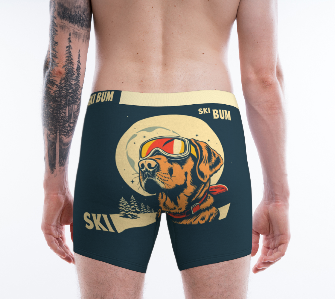 Boxer avec chien Ski Bum et stylé fabriqué à Montréal Canada