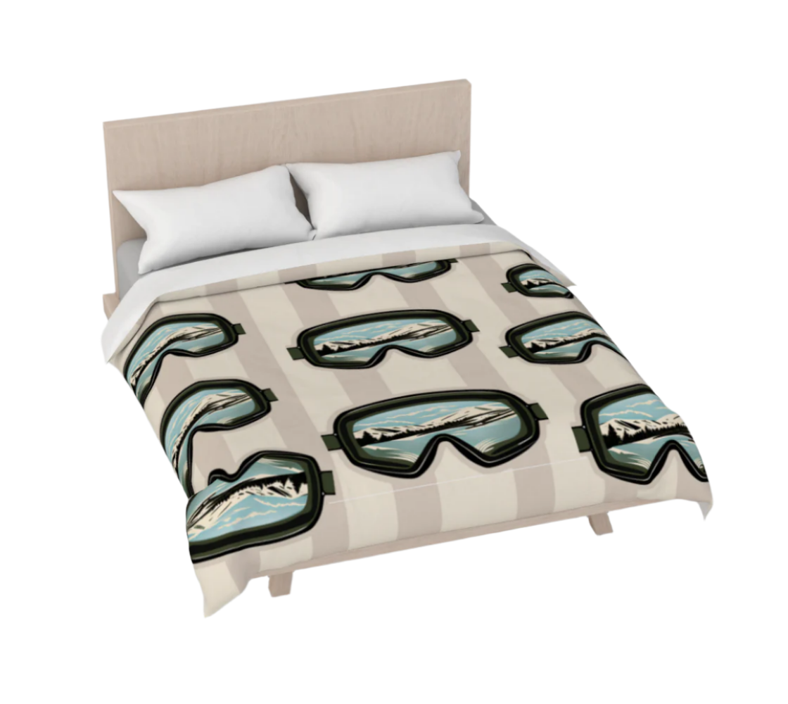 Duvet Cover in Perfect Ski Dream for the nicest sleep. Made of quality 100% cotton in Canada