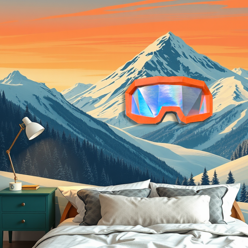 Free Ski Goggles 3D origami DIY PDF digital downloadable pattern by Sofs
