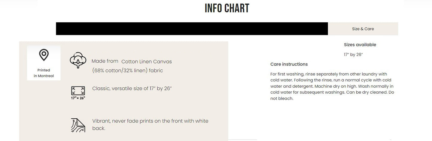 Tea towel wall art in Apple love designed with Vintage apple artwork