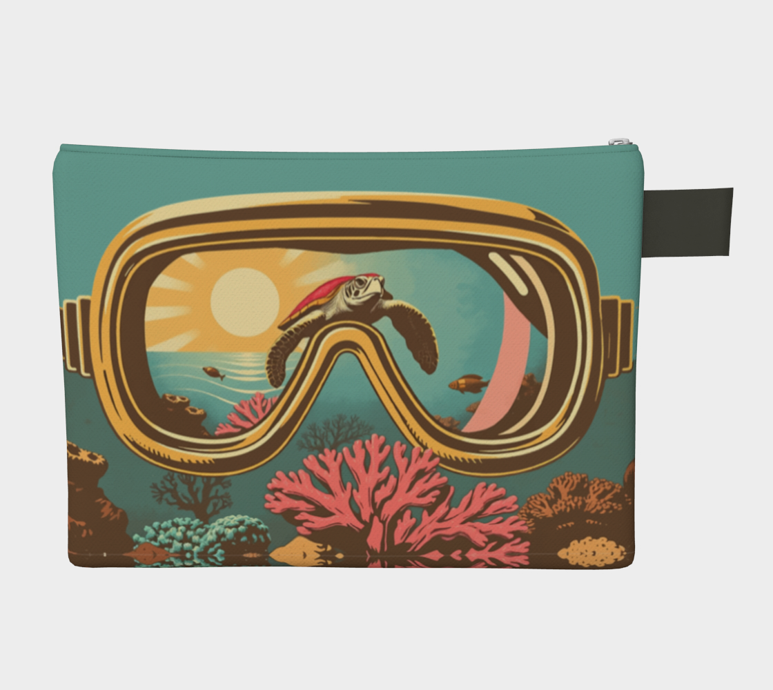 Zipper pouch in Beach Bum, travel companion made in Canada