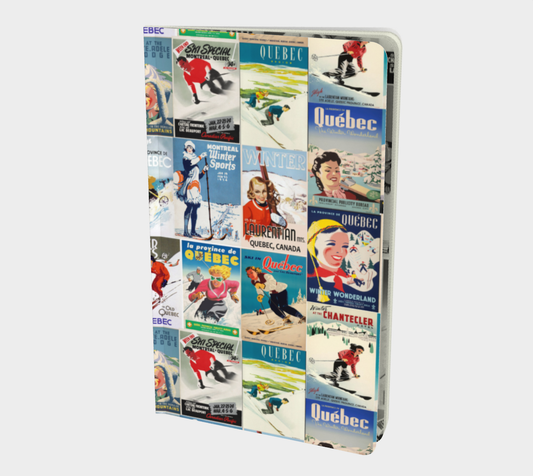 Notebook in Vintage Ski Quebec collage
