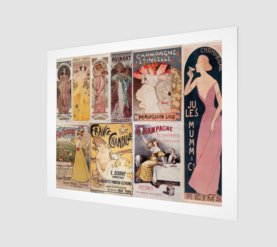 Poster Vintage Champagne Party life