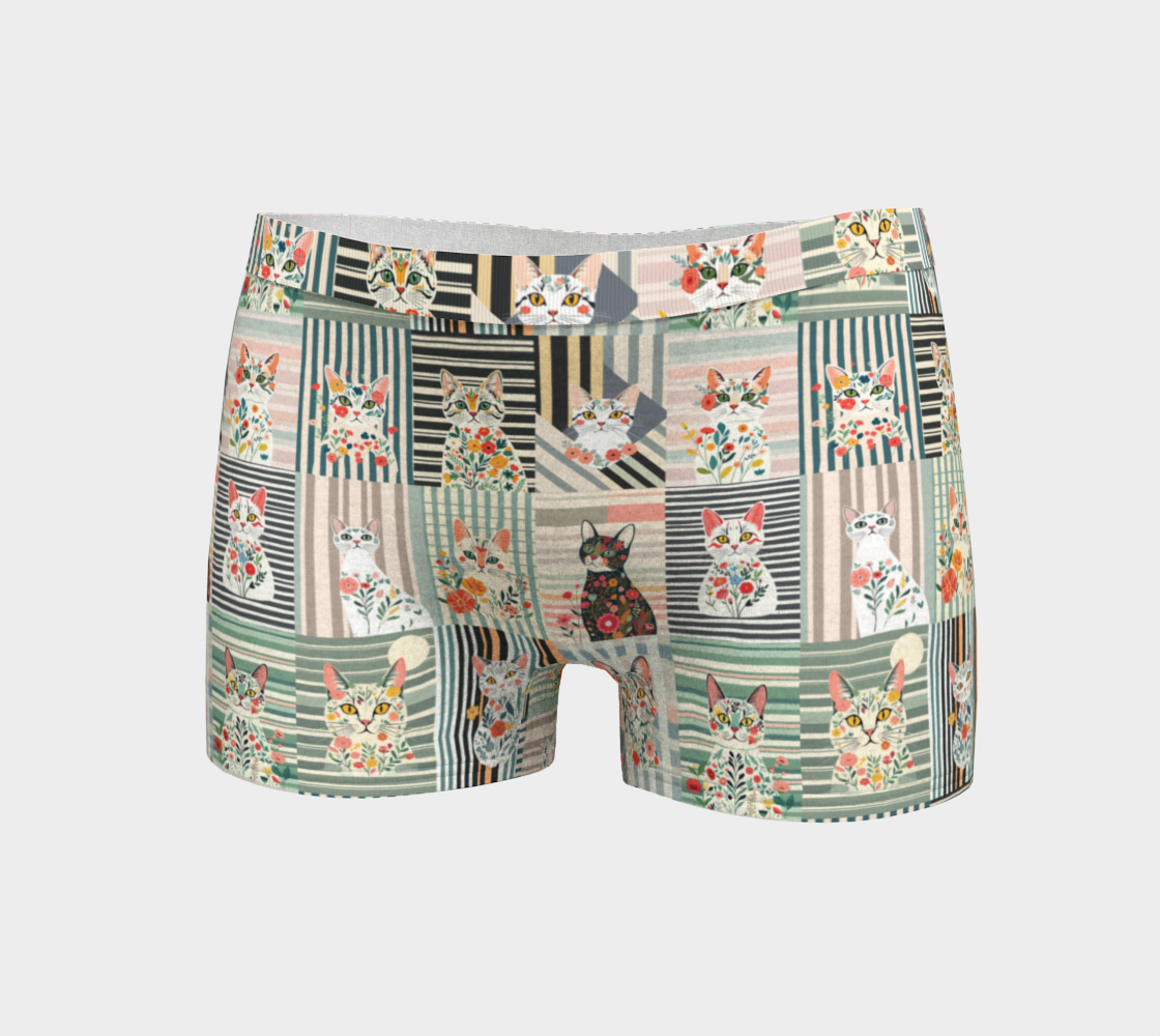 Boxer shorty à rayures douces style chat