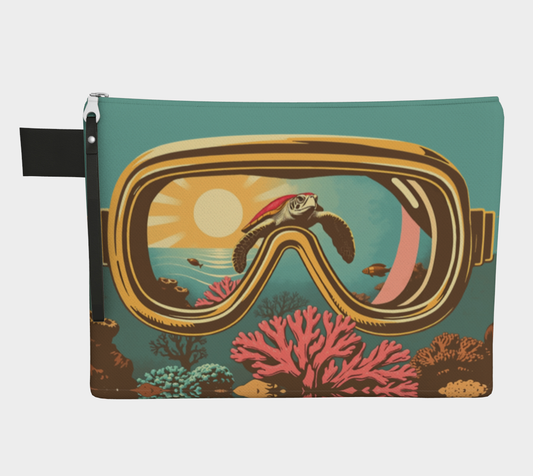 Zipper pouch in Beach Bum, travel companion made in Canada