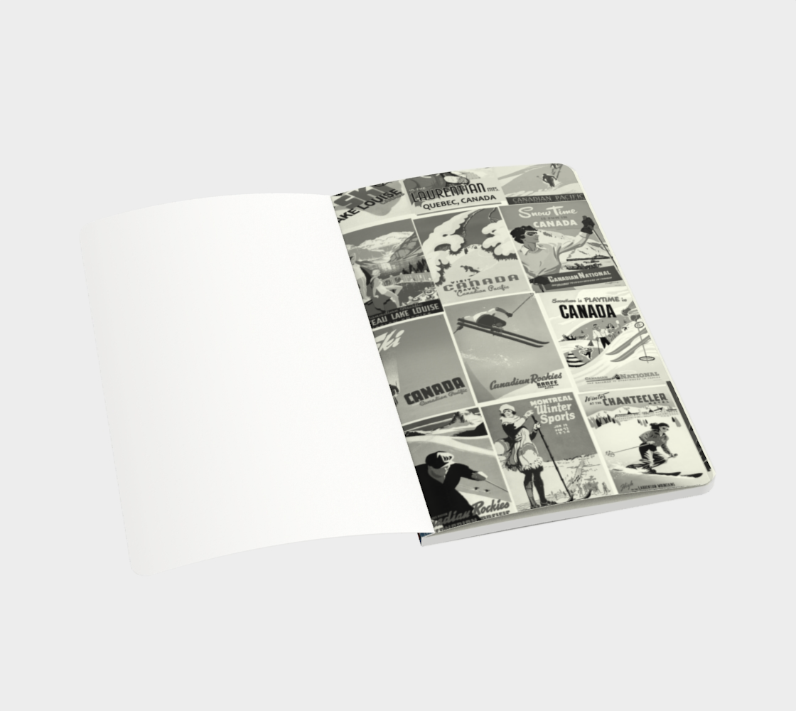 Notebook Ski Canada vintage poster collage