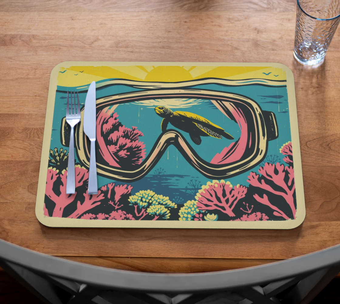 Placemat Vegan leather in Scuba made in Canada