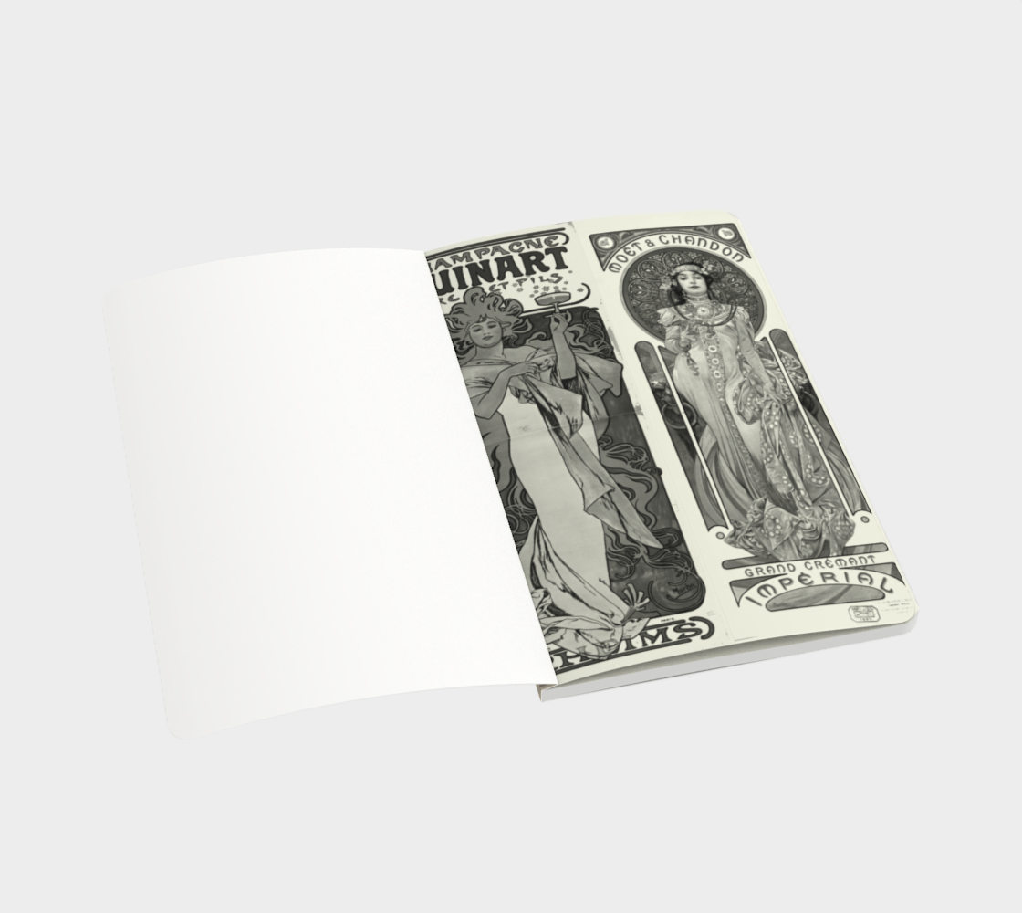 Notebook in Vintage champagne  collage