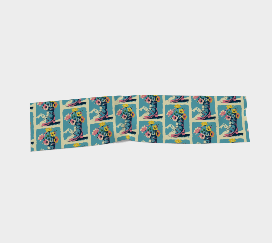 Écharpe longue, motif floral, 100 % coton