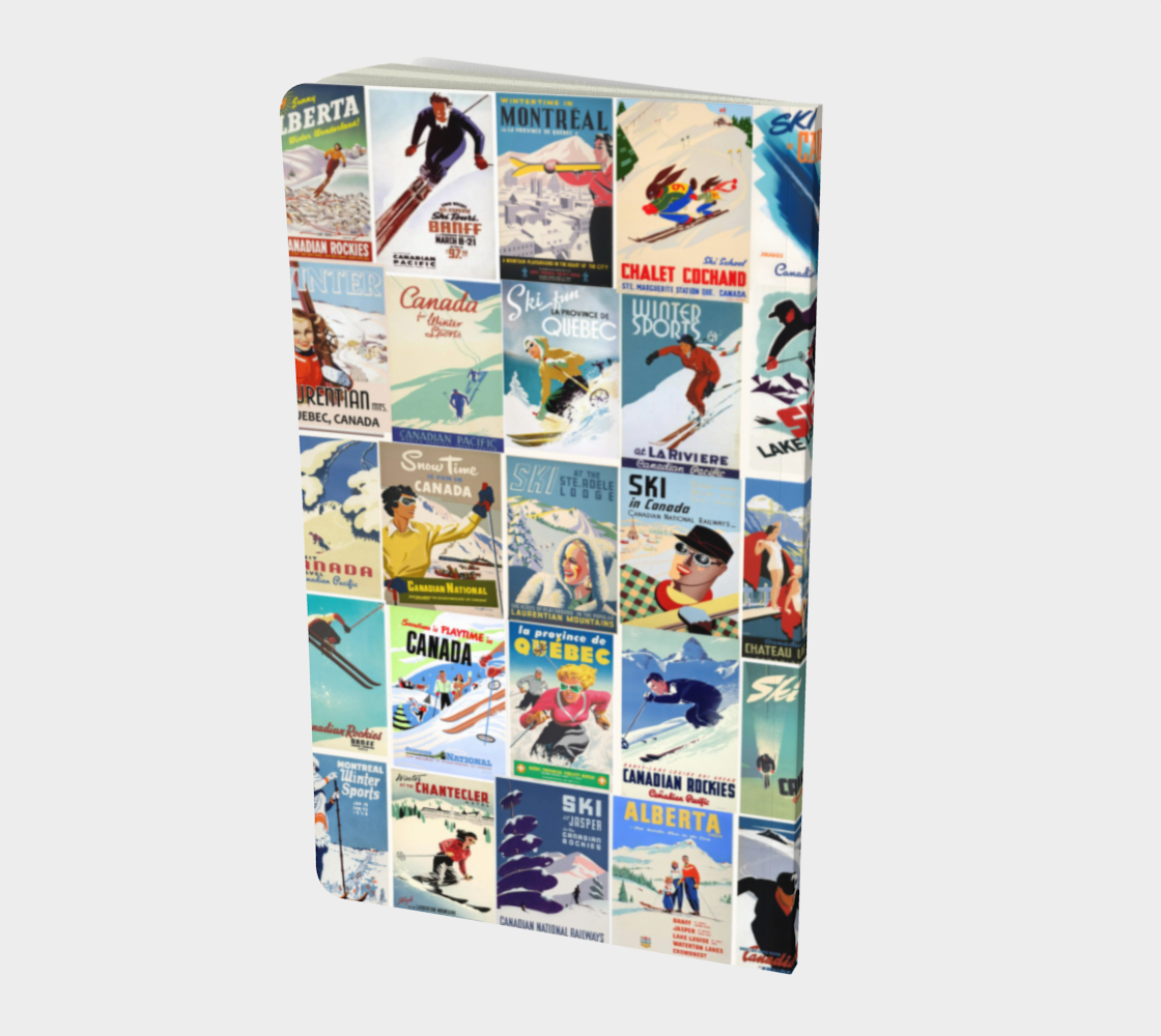 Notebook Ski Canada vintage poster collage