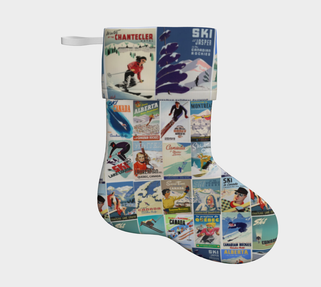 Stocking Ski Canada Vintage images made in Canada