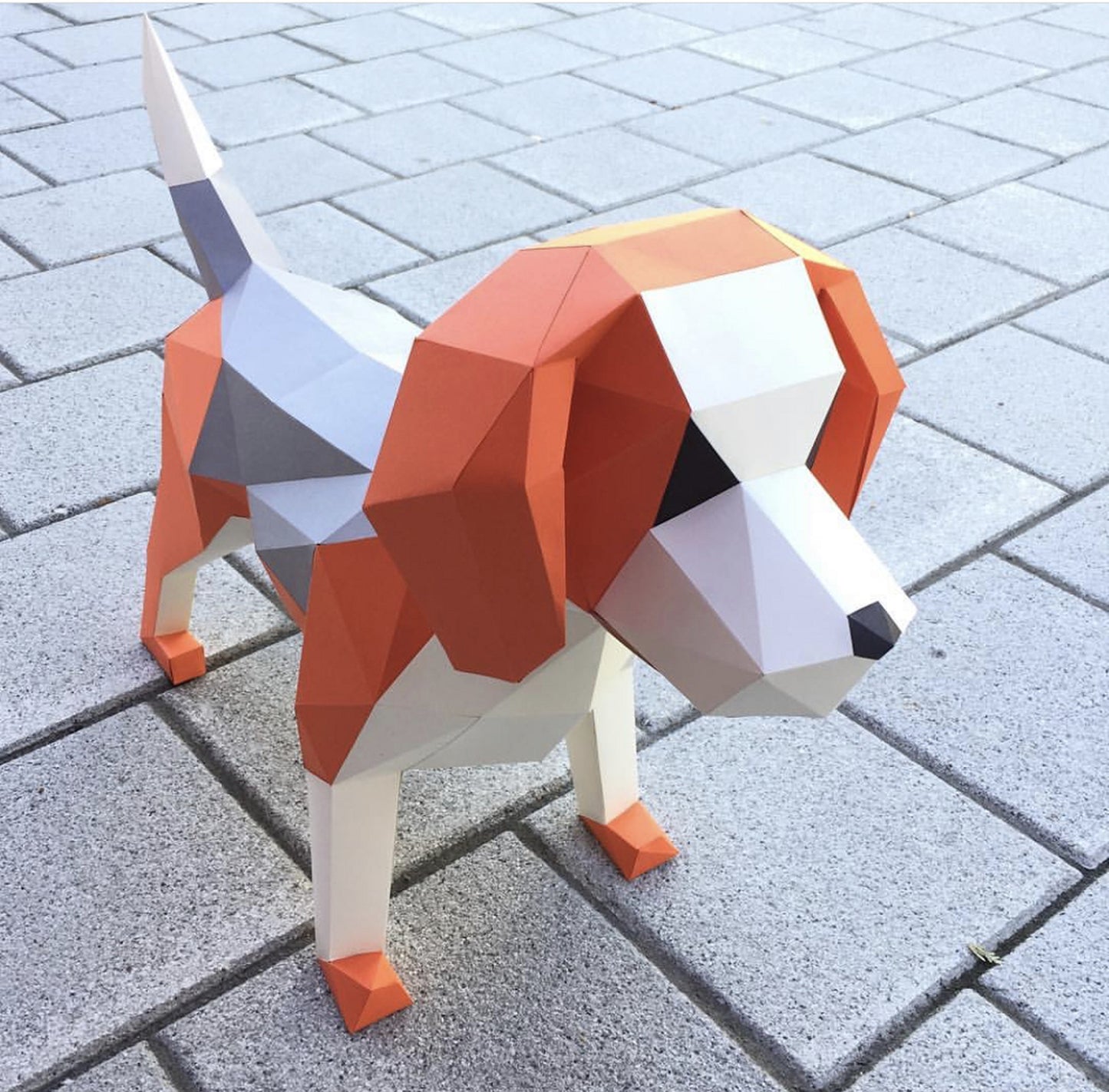 DIY Beagle 3D LUX paper origami model Kit