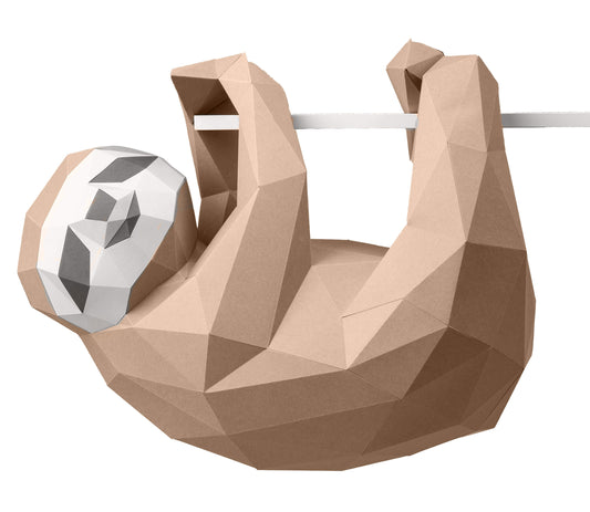 DIY Sloth 3D Origami paper model Kit