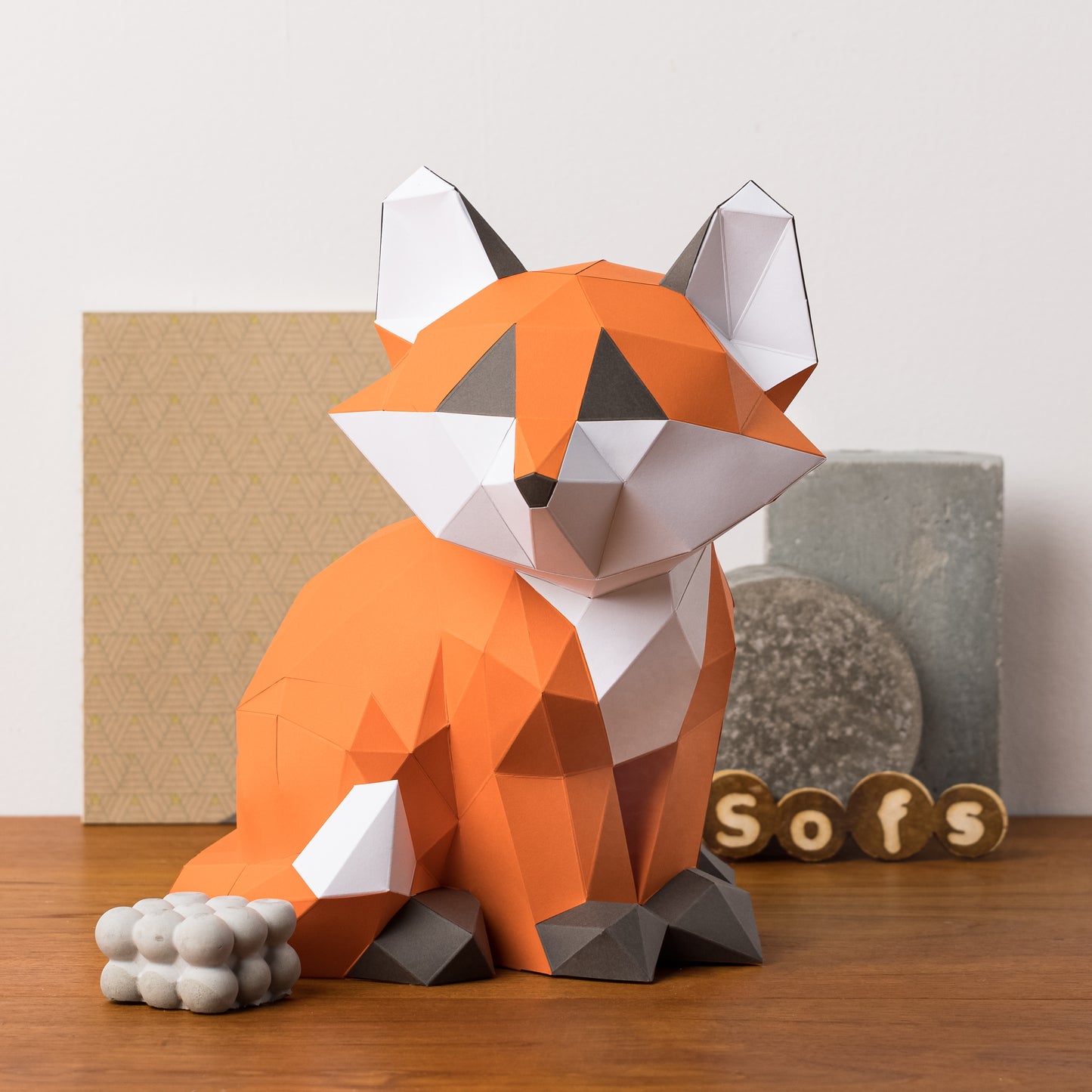 DIY Baby Fox 3D Origami paper model Kit