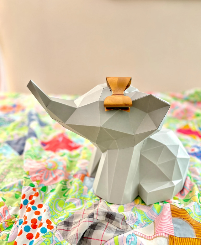 DIY Baby Elephant 3D Origami paper model Kit