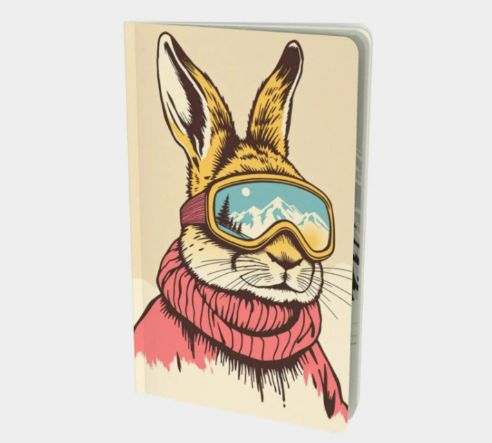 Carnet de notes Ski Bunny pour noter vos aventures de ski ou l'utiliser comme album photo