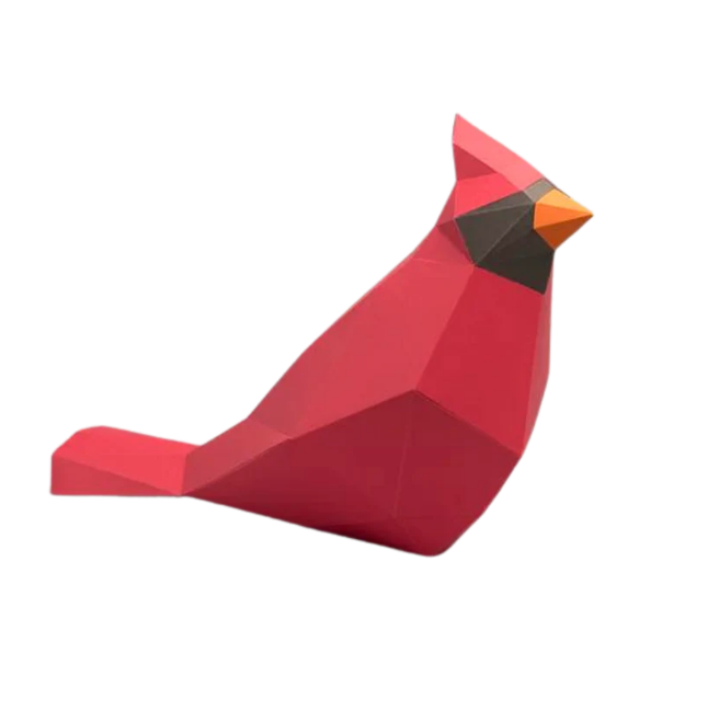 DIY Cardinal 3D Origami paper model Kit
