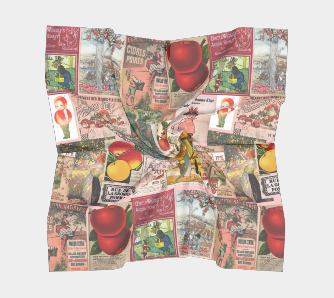 Scraf in Vintage Apple love in 100% Cotton