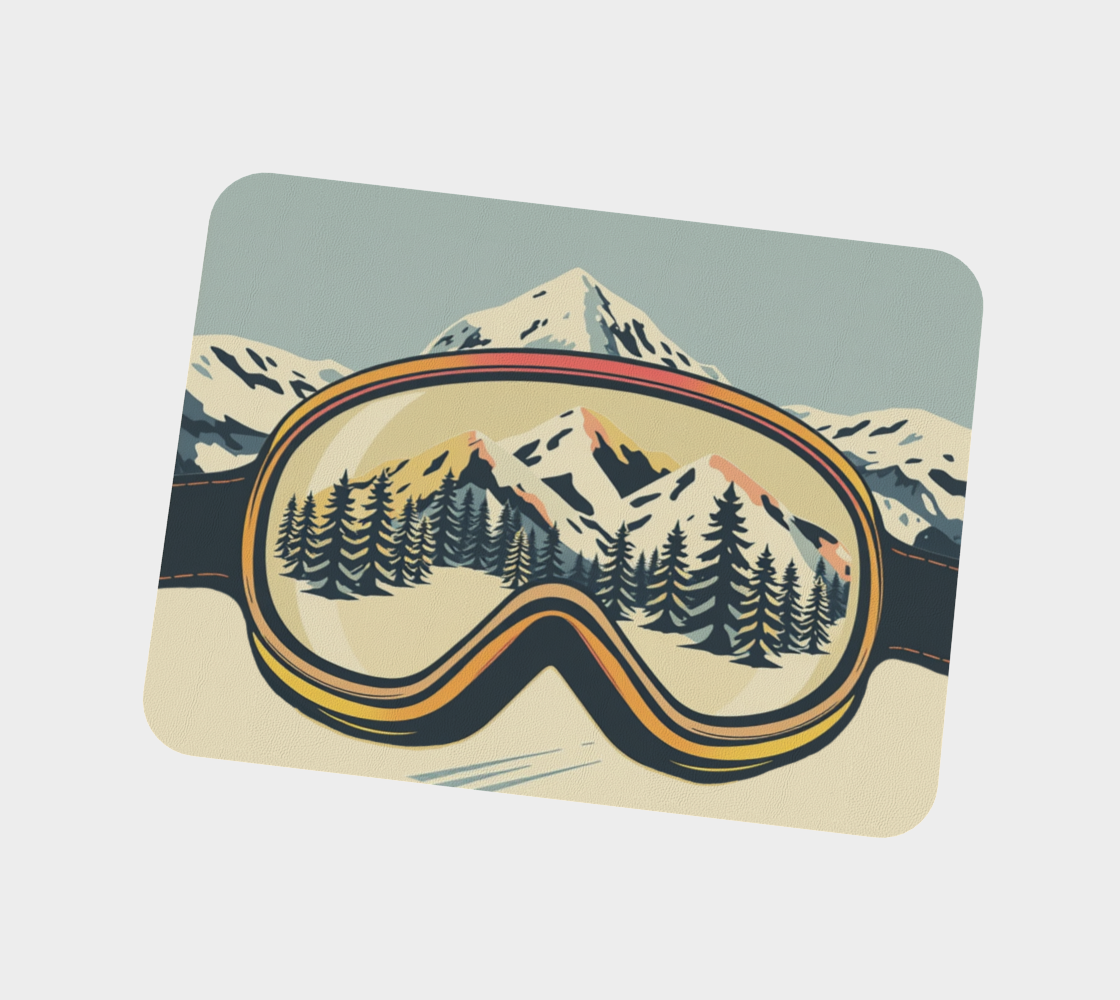Placemat Ski goggles soft tableware, in vegan leather