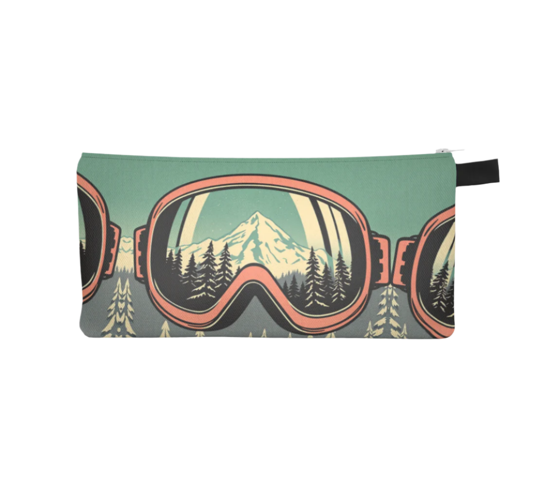 Pencil case ski goggles in dreamy