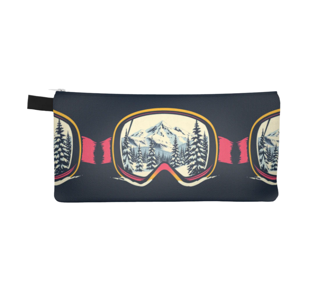 Pencil case ski goggles in black