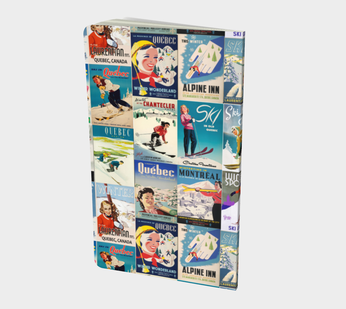 Notebook in Vintage Ski Quebec collage